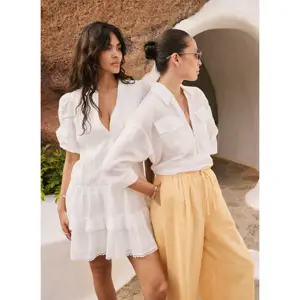 Mint Velvet White Ramie Mini Dress